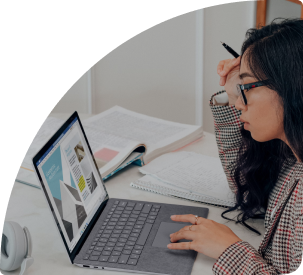 Girl Using Computer